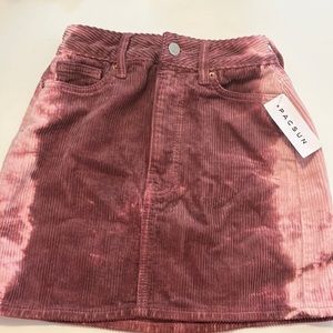 Mini corduroy tie dye skirt . Never worn